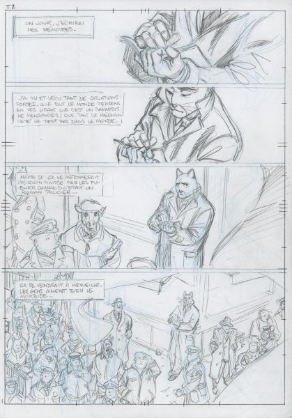 Blacksad Tome 2, Crayonné Planche 01, 2003