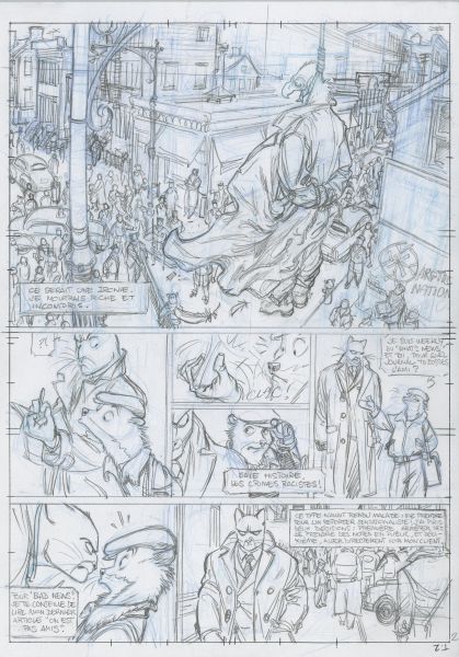 Blacksad Tome 2, Crayonn&eacute; Planche 02, 2003