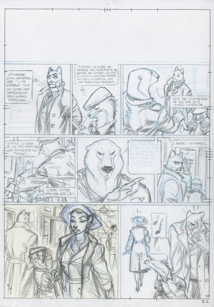 Blacksad Tome 2, Crayonné Planche 10, 2003