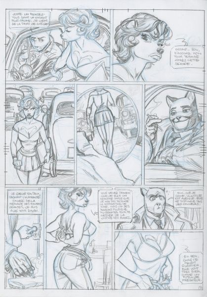 Blacksad Tome 2, Crayonn&eacute; Planche 12, 2003