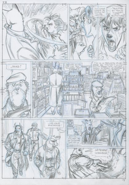 Blacksad Tome 2, Crayonn&eacute; Planche 14, 2003