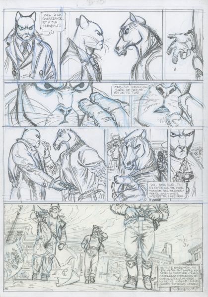 Blacksad Tome 2, Crayonn&eacute; Planche 16, 2003
