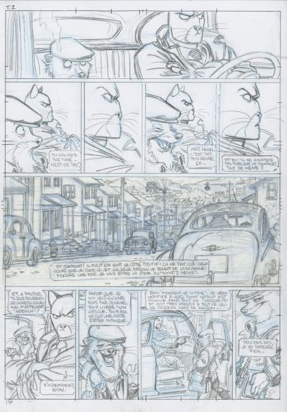 Blacksad Tome 2, Crayonn&eacute; Planche 17, 2003