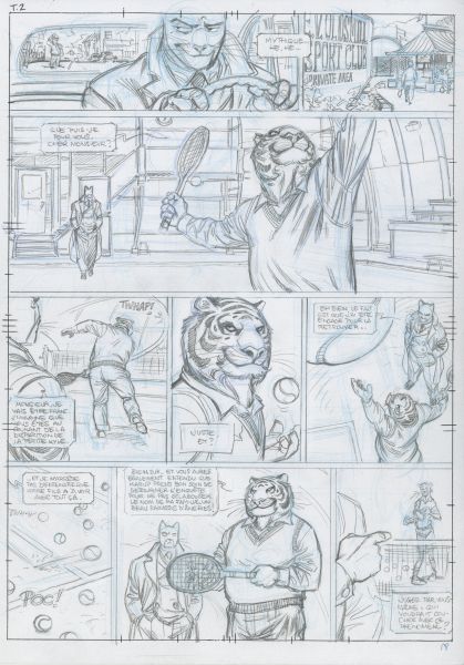 Blacksad Tome 2, Crayonn&eacute; Planche 18, 2003