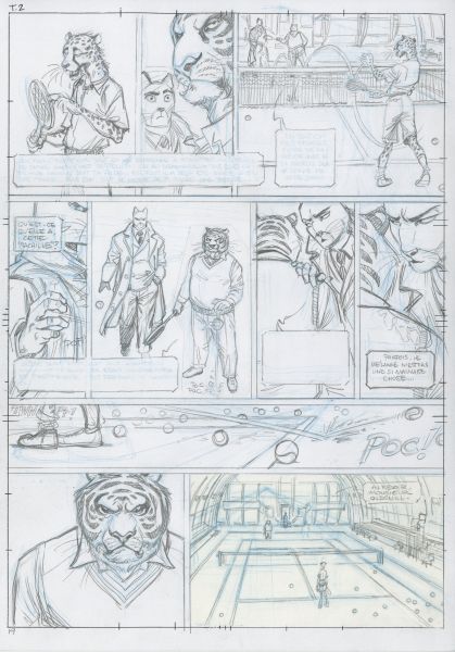Blacksad Tome 2, Crayonné Planche 19, 2003