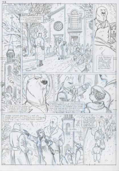 Blacksad Tome 2, Crayonn&eacute; Planche 23, 2003