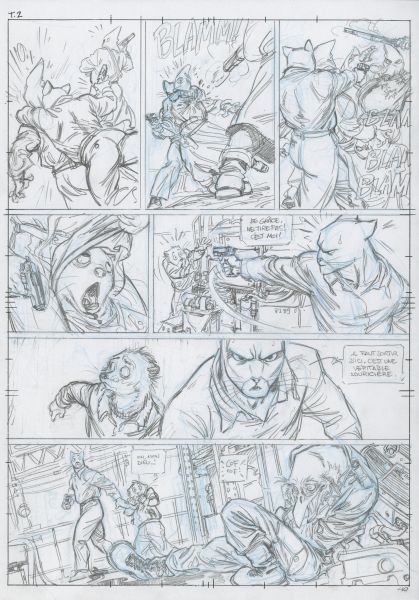 Blacksad Tome 2, Crayonn&eacute; Planche 40, 2003