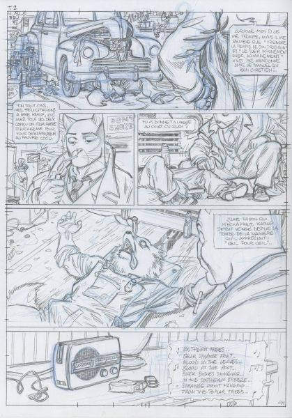 Blacksad Tome 2, Crayonn&eacute; Planche 44, 2003