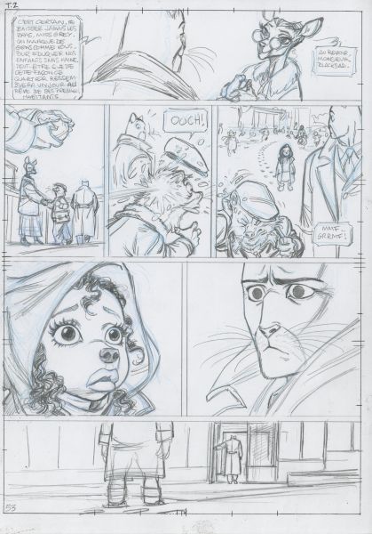 Blacksad Tome 2, Crayonn&eacute; Planche 53, 2003