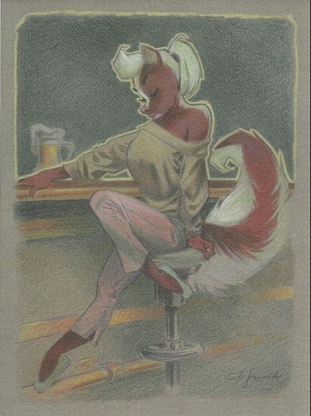 Illustration Pin-up Blacksad N&deg;1, Publi&eacute;e dans le portfolio Granit &laquo;personnel &raquo; N&deg;2