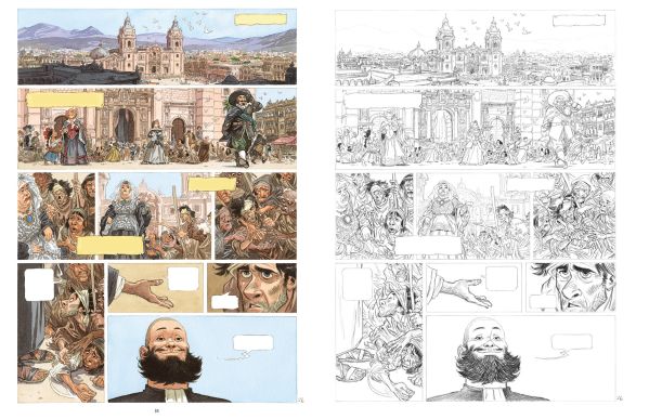 Les Indes Fourbes, mise en couleur de la planche 26