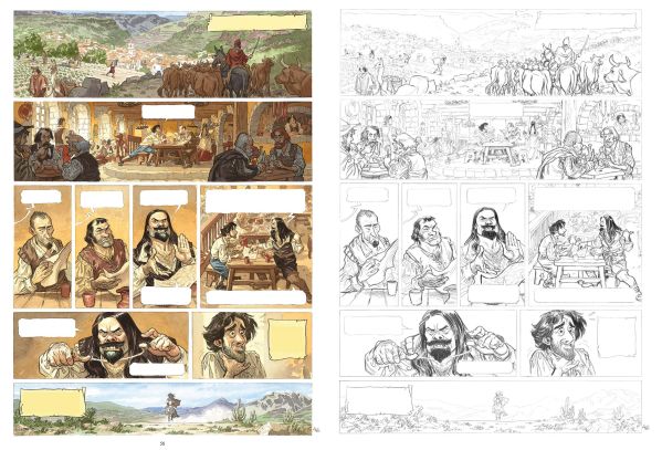 Les Indes Fourbes, mise en couleur de la planche 46