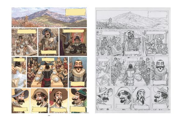 Les Indes Fourbes, mise en couleur de la planche 130