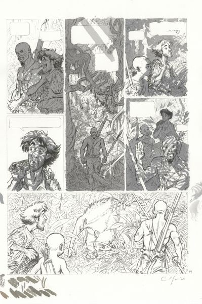 Les Indes Fourbes, recherche tonale pour la planche 014