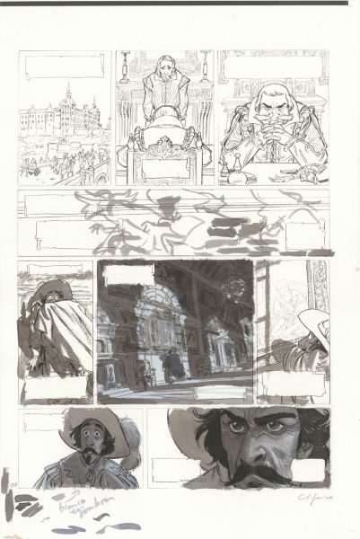 Les Indes Fourbes, recherche tonale et couleur pour la planche 137