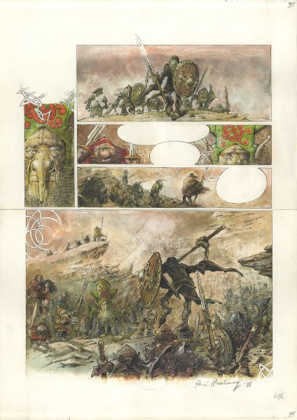 La&iuml;yna, Tome 2, Le cr&eacute;puscule des elfes, Planche 35, 1988