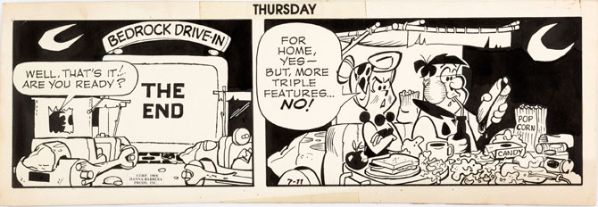 The Flintstones (la Famille Pierrafeu), strip du 11 juillet 1985