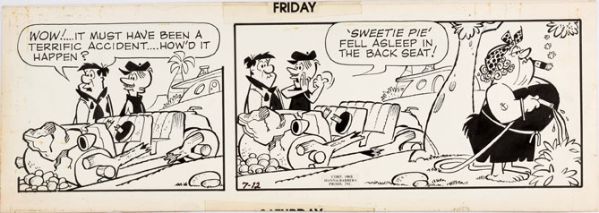 The Flintstones (la Famille Pierrafeu), strip du 12 juillet 1985