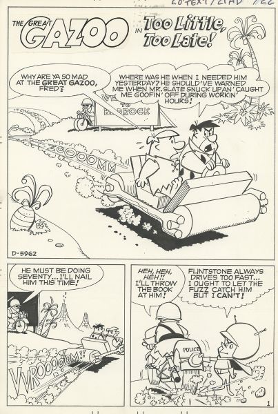 The Flintstones, The Great Gazoo in Too Little Too Late, Page 1
