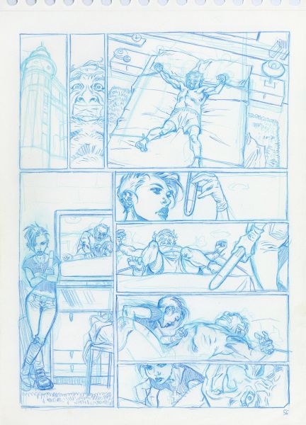 Millenium, Tome 2, Crayonn&eacute; de planche N&deg;56, 2013