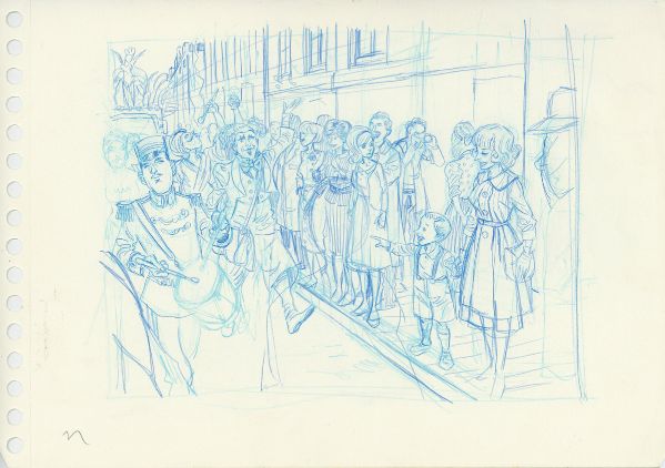 Millenium, Illustration N&deg;53, Recherche de case crayonn&eacute;e