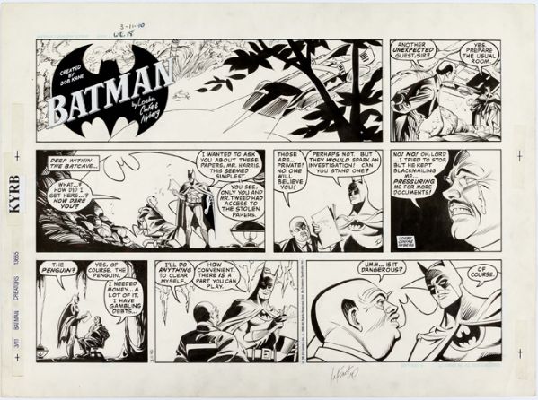 Batman, Sunday strip du 11 mars 1990