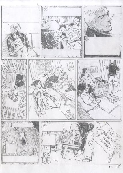 Tramp T.10, Le Cargot maudit,  Crayonn&eacute; de planche 06