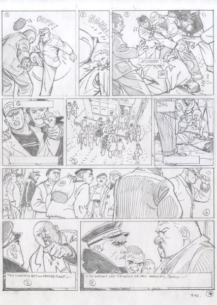 Tramp T.10, Le Cargot maudit,  Crayonn&eacute; de planche 14