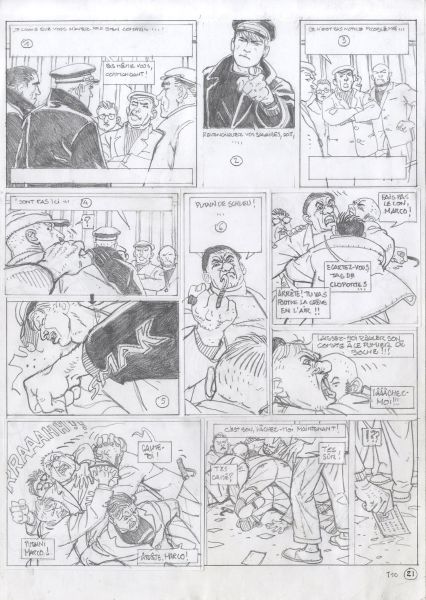 Tramp T.10, Le Cargot maudit,  Crayonn&eacute; de planche 21