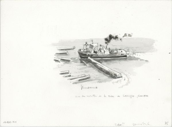 Illustration, Une des vedettes de la rade de Loango, Congo