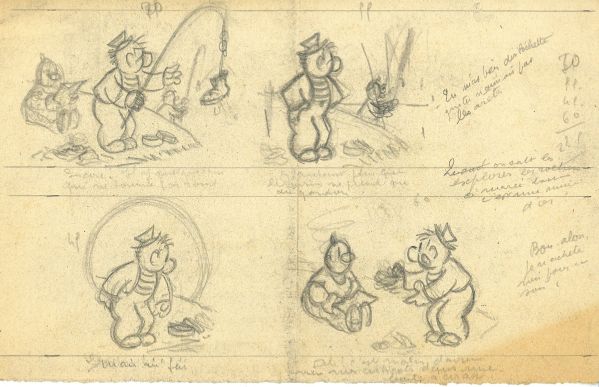 Lariflette, Crayonn&eacute; de planche