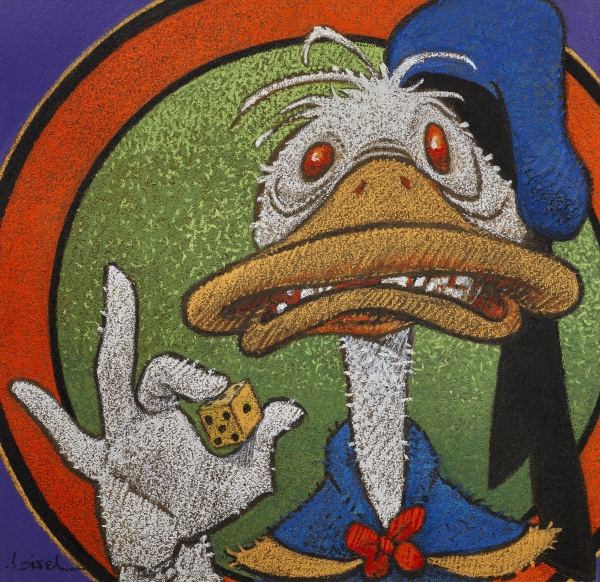 Donald Duck, hommage &agrave; Walt Disney, Donald, pastel 3