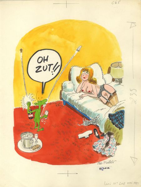 Les petits hommes verts, Illustration I-027, parue dans le N°208 de Lui, 1981