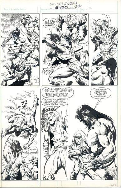 Savage Sword of Conan, N° 120, \"Star of Thamazhu\", Marvel, 1986, Planche 22
