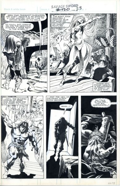 Savage Sword of Conan, N&deg; 120, \"Star of Thamazhu\", Marvel, 1986, Planche 23
