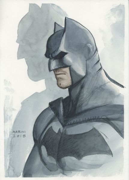 Batman, The Dark Prince Charming, Batman bleu en buste de profil