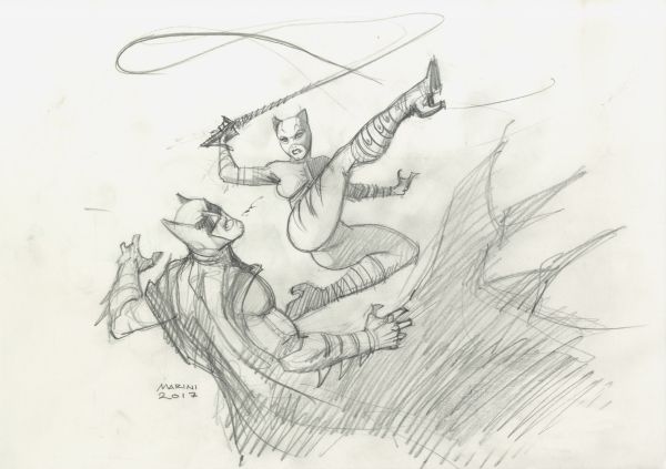 Batman : The Dark Prince Charming, Batman et Catwoman au combat