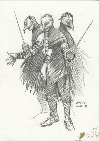 Scorpion, Illustration 3 rapaces gardiens masqu&eacute;s