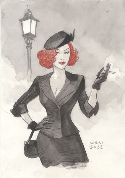 Noir burlesque tome 2, illustration, Caprice cigarette