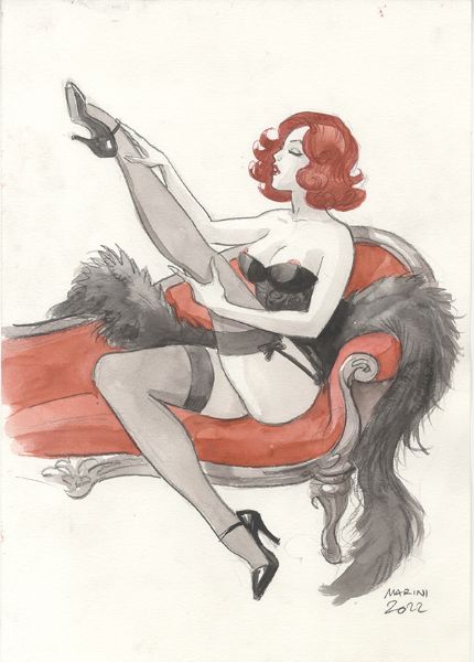 Noir burlesque tome 2, illustration, Caprice corset
