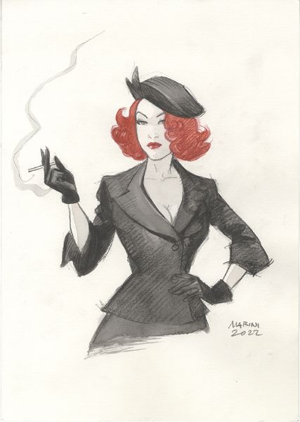 Noir burlesque tome 2, illustration, Caprice tailleur