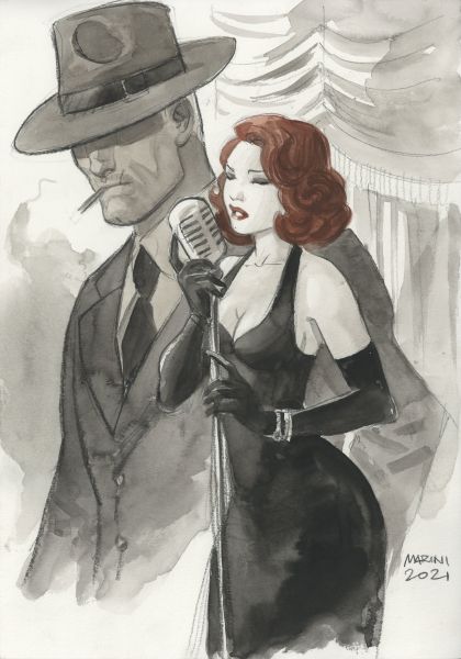 Noir burlesque tome 1 , illustration, Caprice et Slick