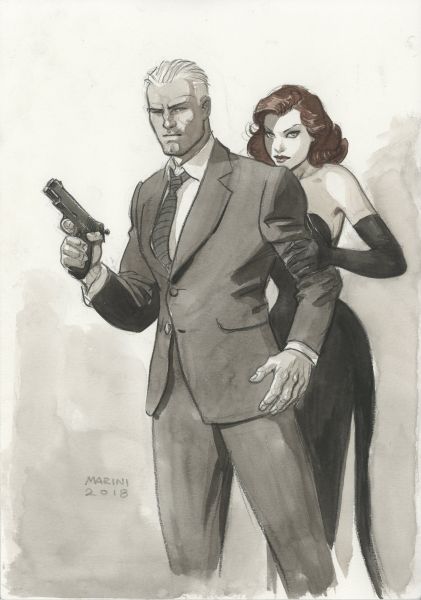 Noir burlesque tome 1 , illustration Slick et Caprice