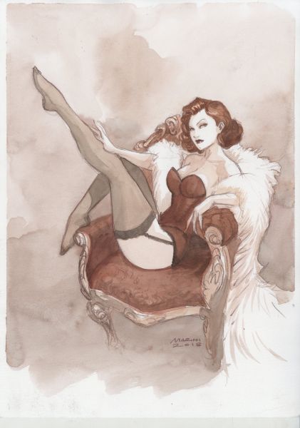 Noir burlesque tome 1 , illustration Caprice