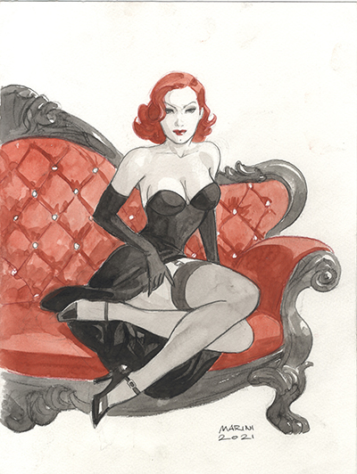 Noir burlesque tome 1, illustration, Caprice