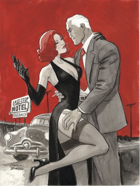 Noir burlesque tome 2 , illustration, Slick et Caprice Last Stop Motel