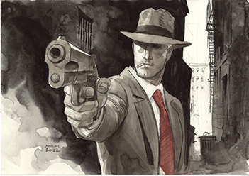 Noir burlesque tome 2, illustration, Slick in alley