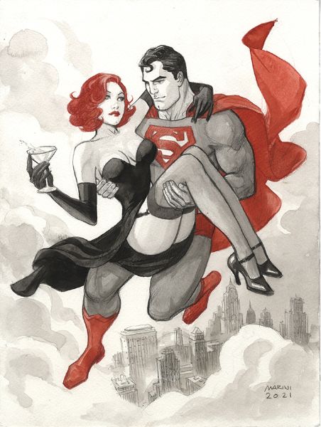 Noir burlesque tome 2, illustration, Caprice et Superman