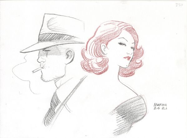 Noir burlesque tome 2, illustration, Crayonné Slick et Caprice