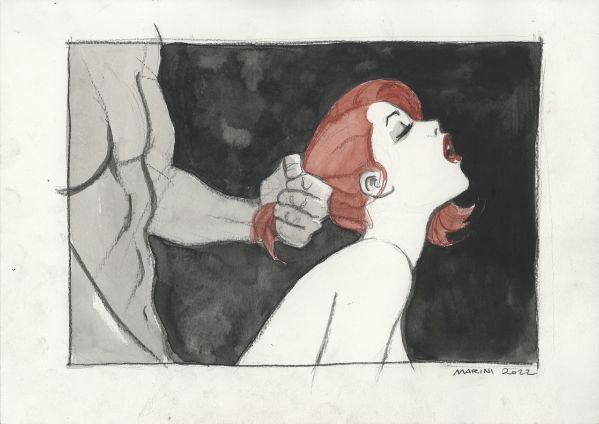 Noir burlesque tome 2, illustration, Caprice hair pull